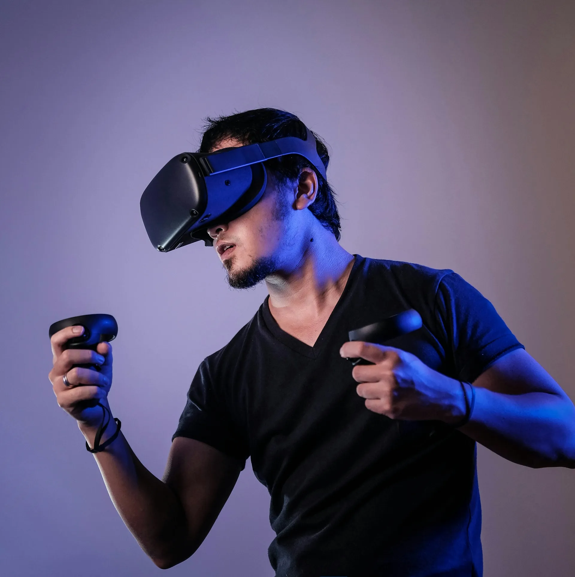 Person using a VR headset